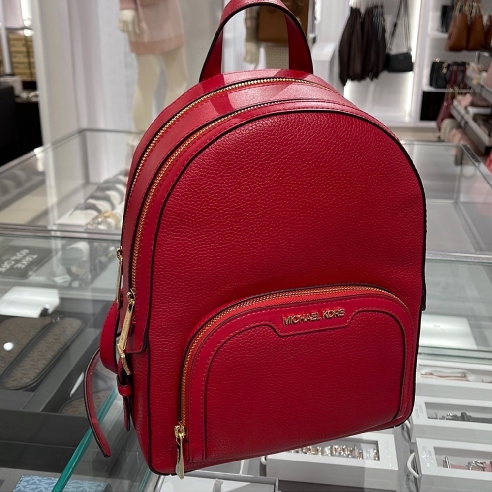 Michael Kors Jaycee Medium Pebbled Leather Backpack
Chili
NWT - Picture 5 of 16